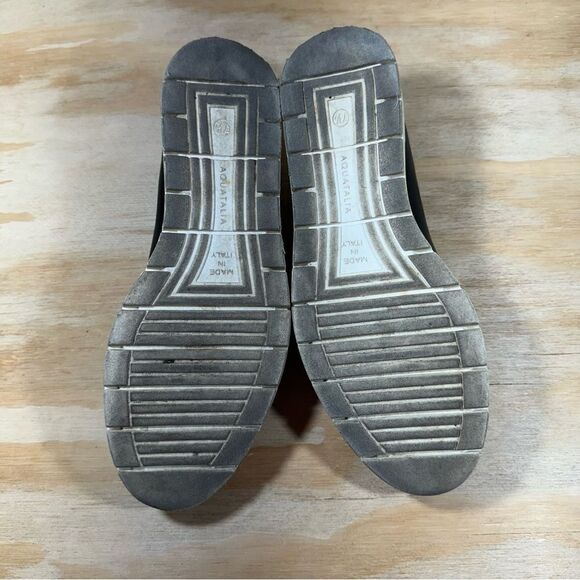 Aquatalia Kyleigh Studded Black Leather Platform Loafers Women’s Size 7.5 - Picture 6 of 7